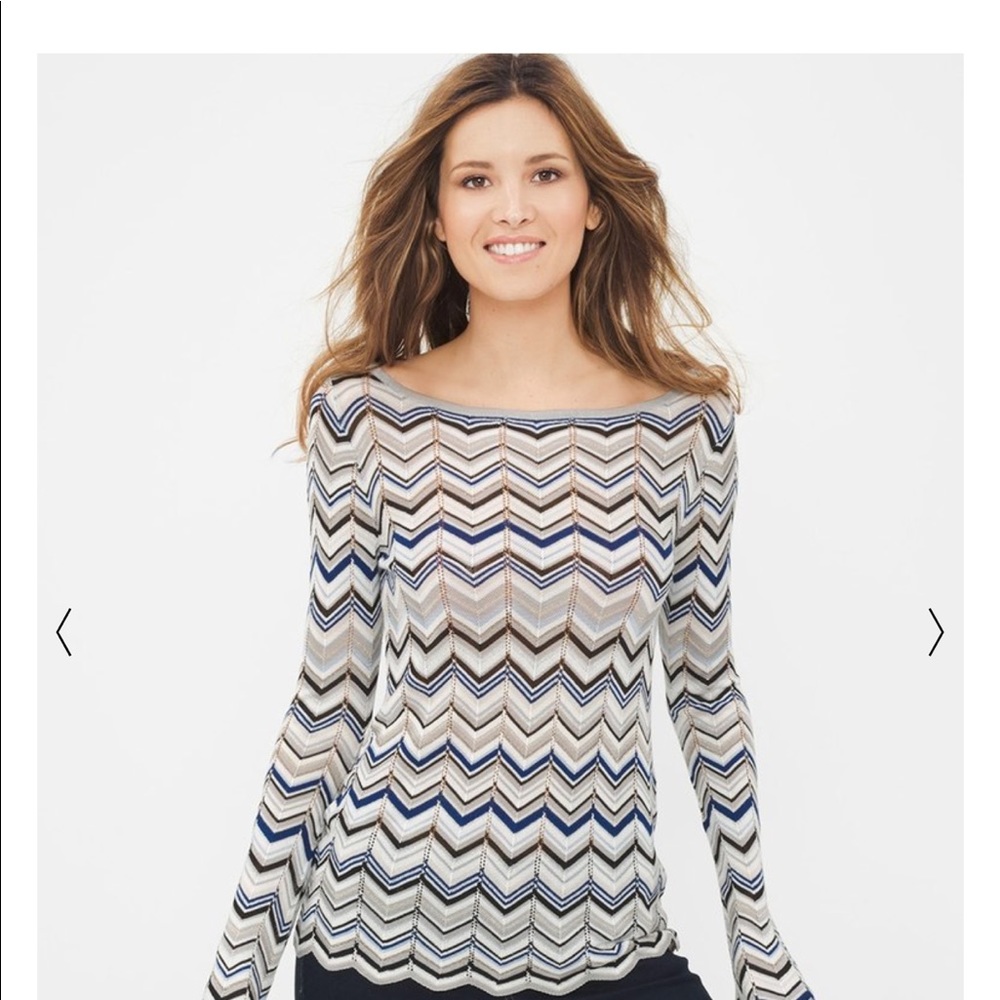 WHBM zigzag Cross-back sweater